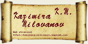 Kazimira Milovanov vizit kartica